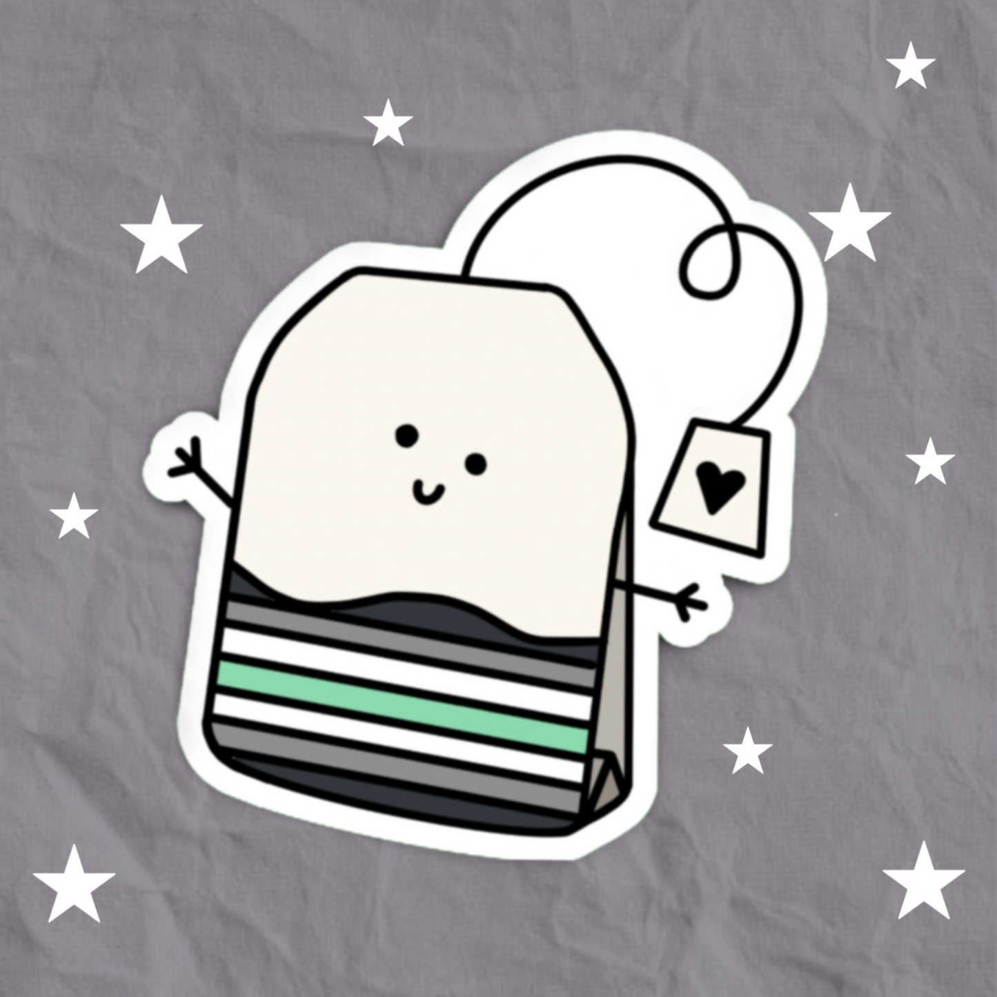 LGBTQIA+ Flag Teabag Stickers