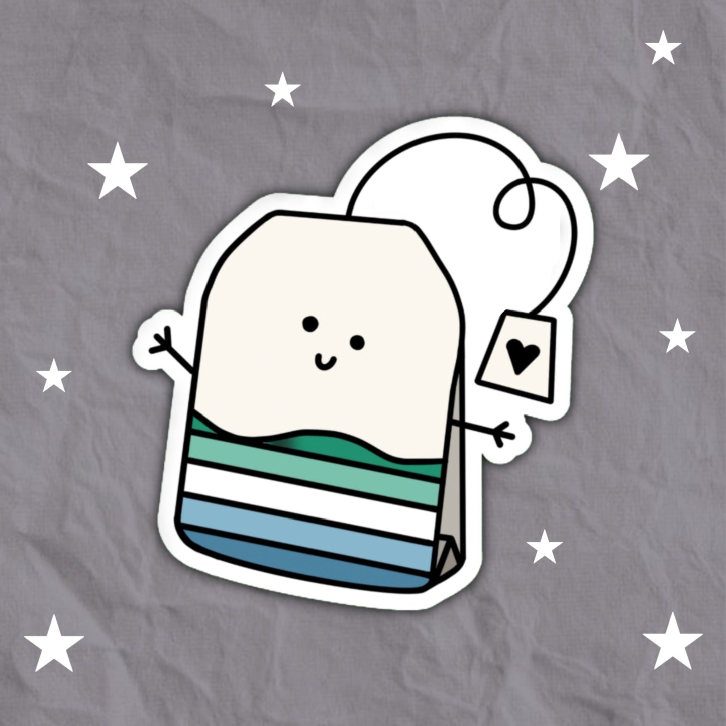 LGBTQIA+ Flag Teabag Stickers