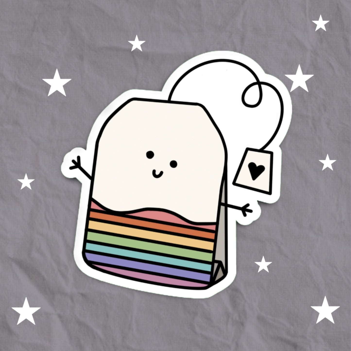 LGBTQIA+ Flag Teabag Stickers
