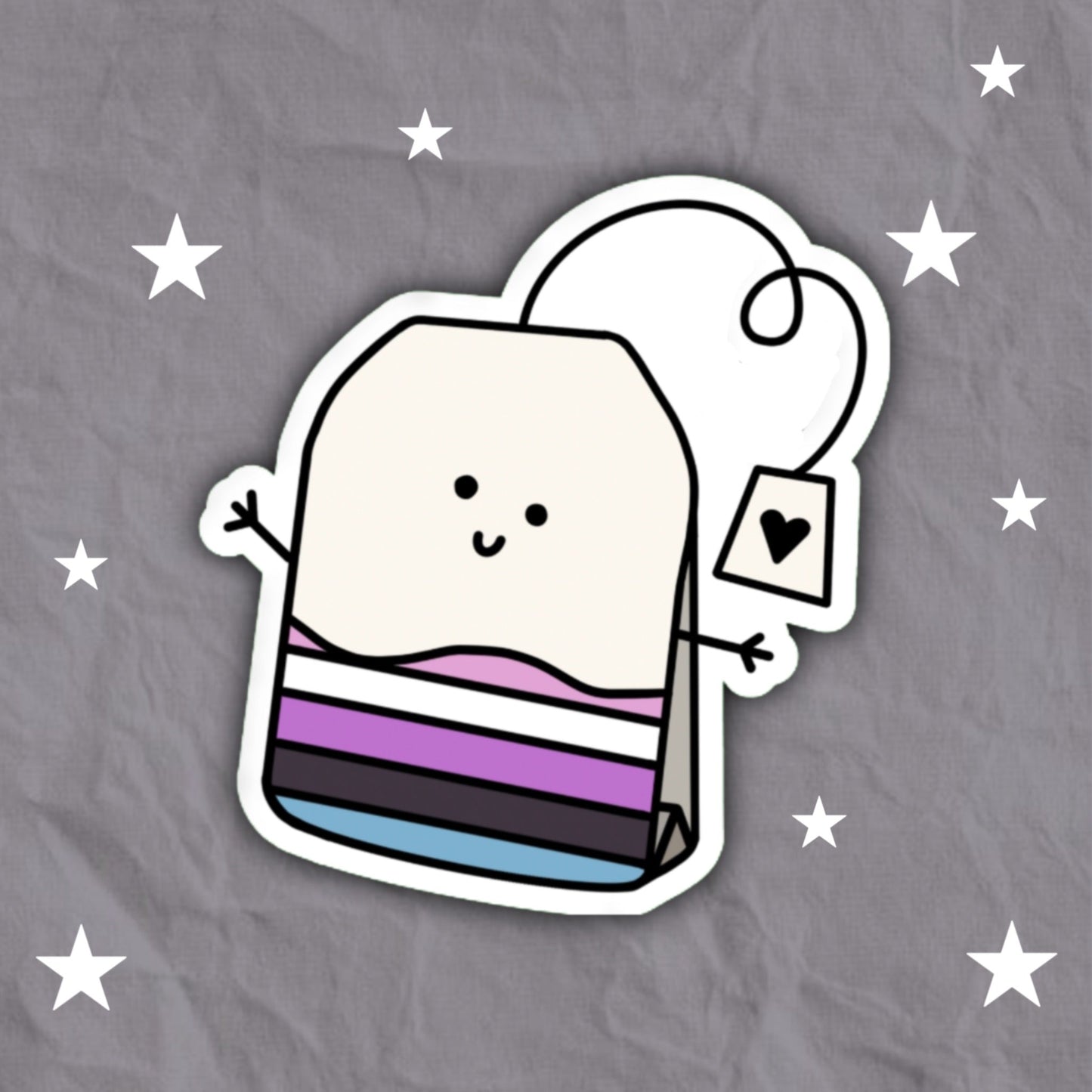 LGBTQIA+ Flag Teabag Stickers