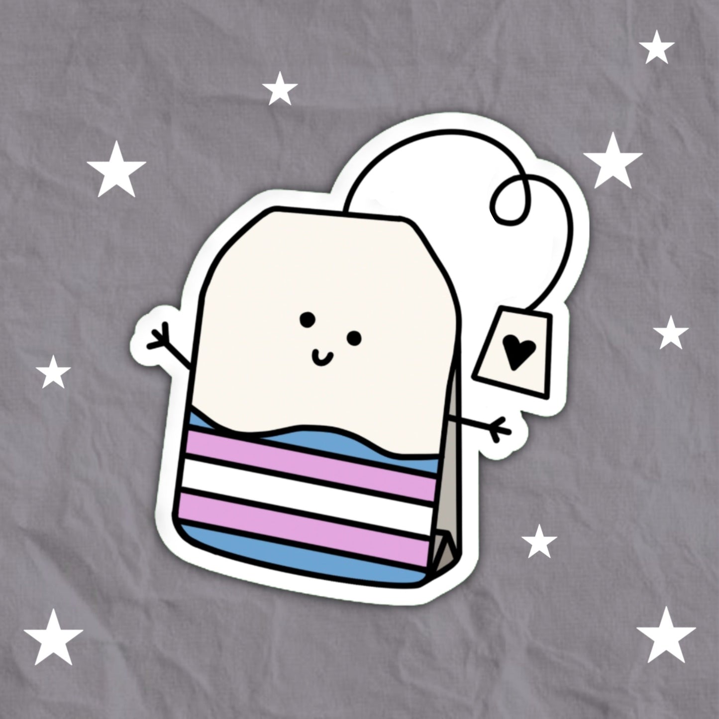 LGBTQIA+ Flag Teabag Stickers