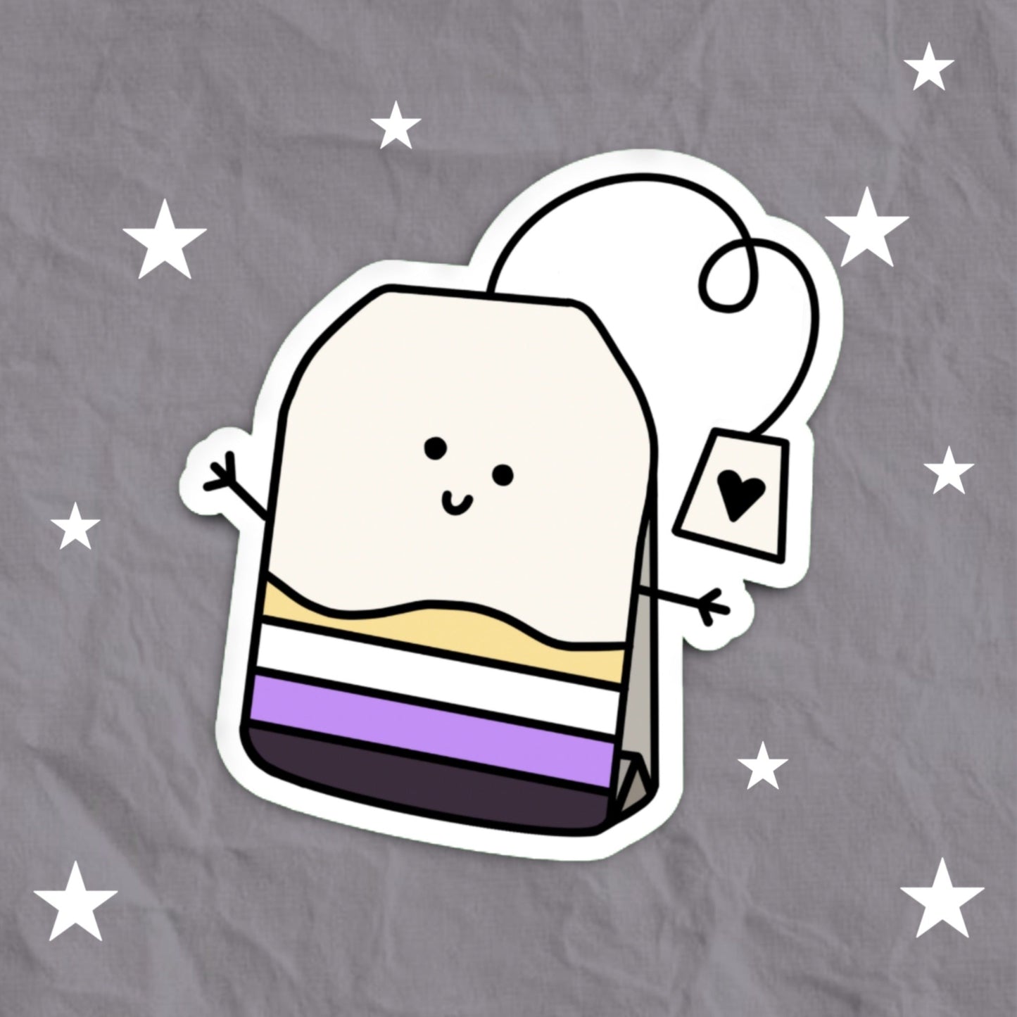 LGBTQIA+ Flag Teabag Stickers