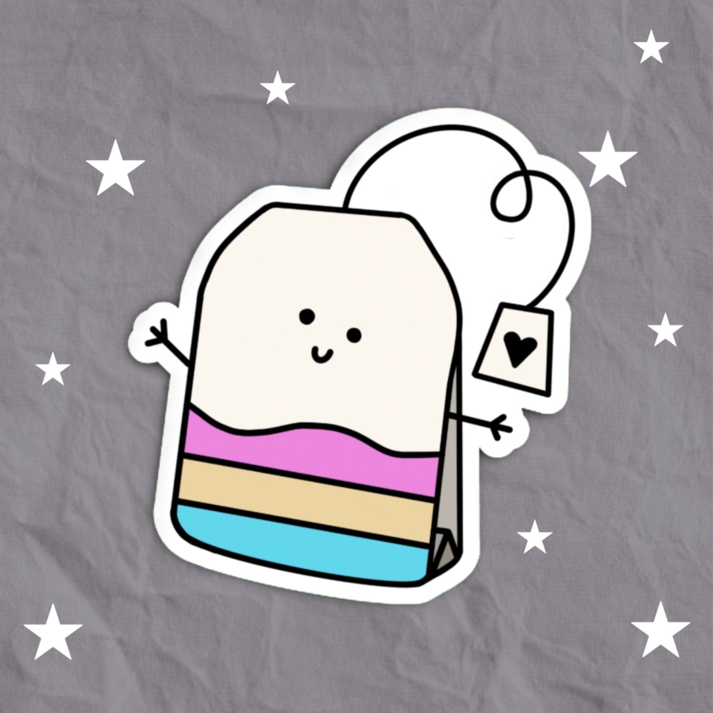 LGBTQIA+ Flag Teabag Stickers