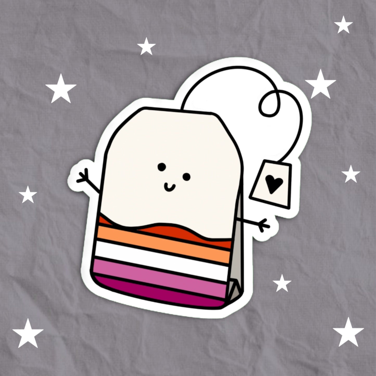 LGBTQIA+ Flag Teabag Stickers