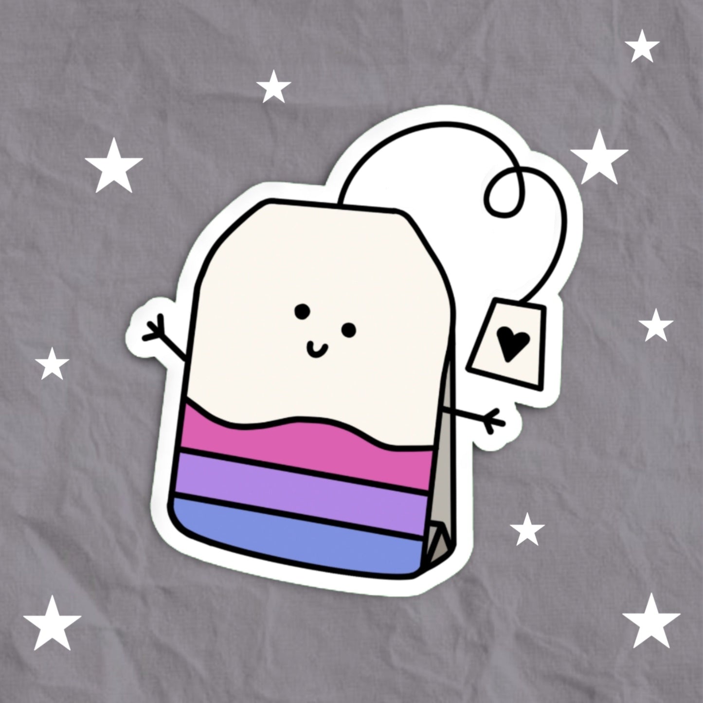 LGBTQIA+ Flag Teabag Stickers